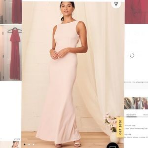Lulums Call My Name Backless Blush Maxi M
